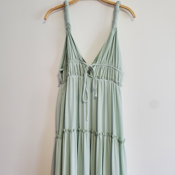 Lulu's Show Your Affection Mint Green Tiered Ruffled Maxi Dress - Picture 6 of 8
